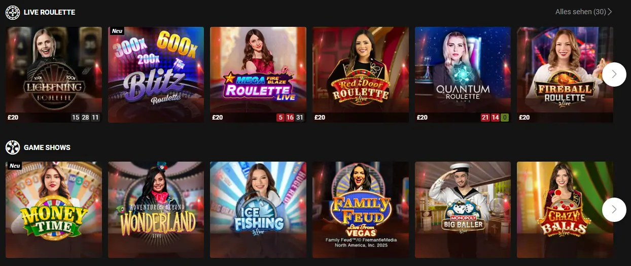 Wettoptionen, Limits und interaktive BWIN CASINO
